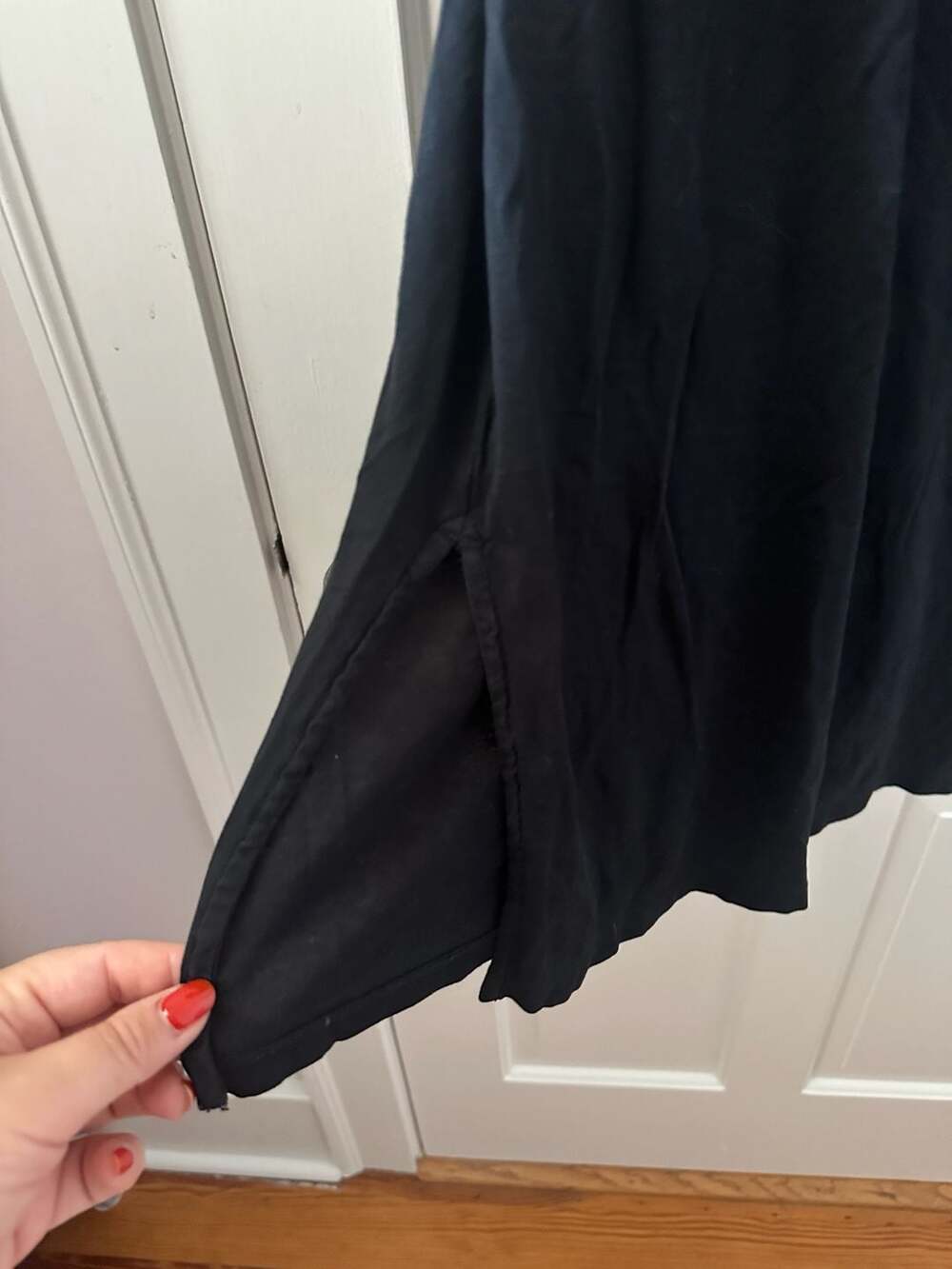 J.Crew Women's Black Cotton Split Hem Tee, Size S - Picture 7 of 8